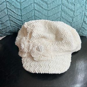 Ivory white fashion hat